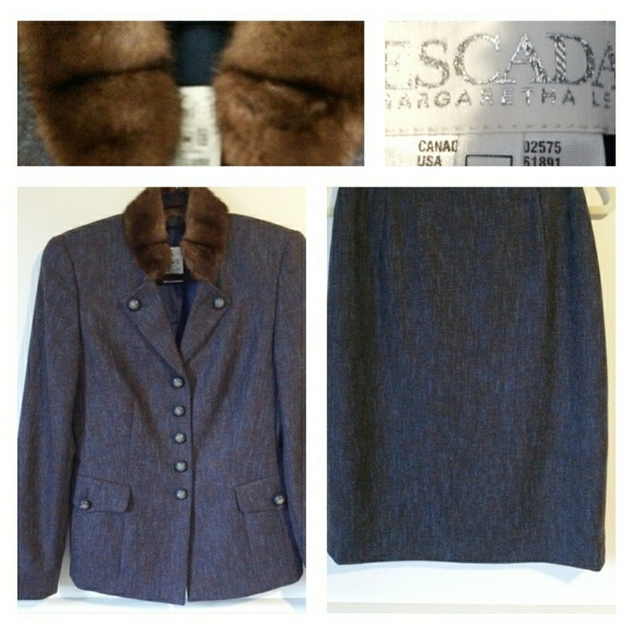 Escada Other - ESCADA Suit with mink collar